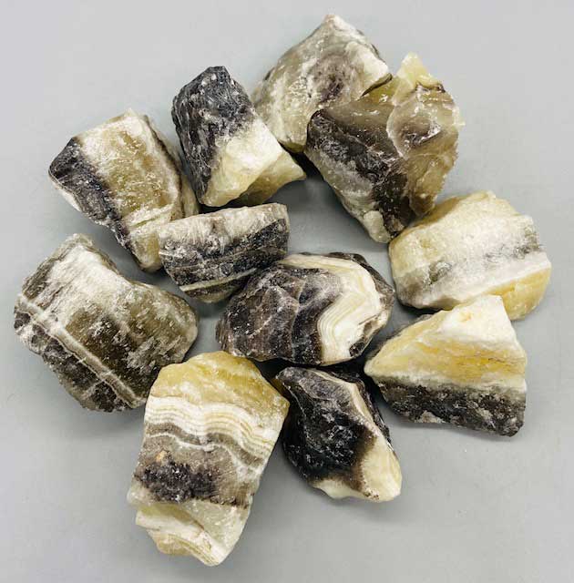 1 lb Zebra Calcite Untumbled Stones